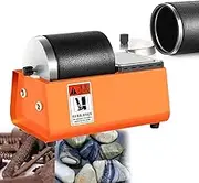 Electric Rock Tumbler, Rock Tumbler Kit, Adjustable Speed/Noise Reduction Barrel, Strong Operating Power/Uniform Vibration and Low Noise, for Crystals, Stone, Glass, Metal,A