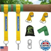 Safe Tree Swing Straps Hanging Kit with Two Alloy Carabiners 2,200lb Breaking