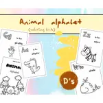 自製教材|ANIMAL ALPHABET (COLORING BOOK)共27頁