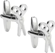 [Generic] Hairstylist Hair Salon French Scissors Silver Cufflinks, Small, Brass, No Gemstone