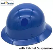 MSA Skullgard Full Brim Hard Hat With Ratchet Suspension - Royal Blue