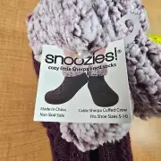 Snoozies! Sherpa lined socks Purple Size 5-10 Women Brand New!