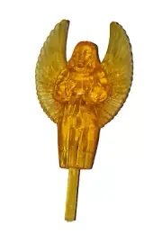 Vintage Angel Topper for Ceramic Tree Golden Yellow Embossed