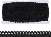 21 Yards Black Elastic Lace Trim 13mm Stretch Edge Lingerie Edging Trimming Wide Lace Ribbon Black Stretch Lace Trim for DIY Sewing Crafts Garment Embellishments Gift Wrapping Decorative Supplies