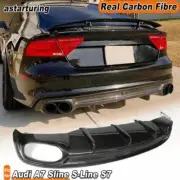 Fit for Audi A7 Sline S-Line S7 2011-2014 REAL Carbon Rear Bumper Diffuser Lip (for: Audi)