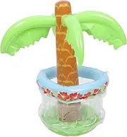 ifundom Summer Beach Party Inflatable Beverage Cooler Coconut Tree Ice Serving Bucket for Tropical Fun Lightweight Durable Design for Hawaiian Luau Outdoor Gatherings