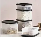 Tupperware Modular Mates Mini Rectangles Set of 5 with Black Seal