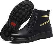 [SDEQA] Winter Safety Boots for Mens Womens Warm Fur Lining Steel Toe Cap Boots Lightweight Non-Slip Puncture Proof Comfy Work Shoes