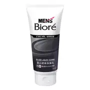Kao Biore MEN'S DEEP CLEAN Black & White Scrub w/ Micro Beads 100g