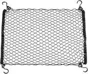 Car Cargo Net - Cars Rear Cargos Nets | Outdoor Net Pocket Stroller Fixed | Trunk Storage | Stretchable Storage Mesh with Hook | Automotive Rear Elastic Organizer for Rvs, Suvs, Trucks