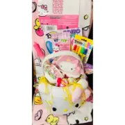 Hello Kitty adorable Easter bundle 50 x70 bunny surprise throw with plush basket