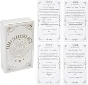 GINCEVHY 78 Clear Text Pattern Tarot Cards, Classic Tarot Learning Deck Fortune Telling Game with Meanings on Them for Beginner (Tarot Learning Deck)