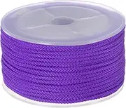 uxcell Nylon Beading Thread Cord 2mm Extra-Strong Braided Nylon String for Necklace Bracelets Jewelry Making Crafting 15M/49 Feet, Purple