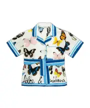 Dolce Gabbana Kids Butterfly-Print Poplin Shirt 8Y,5Y,4Y,14Y,3Y multi-color