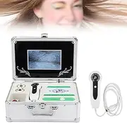 Box-Type Skin and Scalp Hair Follicle Detector, LCD Screen Double-Mirror Microscope Detector, 7-Inch Display+50X Skin Measurement/200X Scalp Measurement, for Beauty Salons/Barber Shops,White