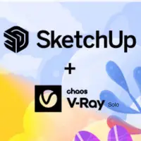 在飛比找PChome商店街優惠-SketchUp Pro商業授權一年期+V-Ray固定授權一