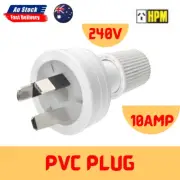 3 PIN PVC PLUG TOP WHITE HPM