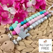 Personalised Dummy Clip - Baby Pacifier Chain - Soother Holder - Dummie Strap