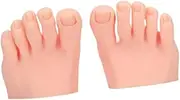"Abbraccia" Nail Training Foot Model for Tips, Movable Half Foot Mannequin with Toes, Light Skin Color