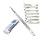 Long Scalpel Handle #3L + Removable 20 Scalpel Blades # 12 Medical Surgical