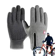 [Generic] Ski Gloves Women, Windproof Touch Screen Gloves, Soft Lined Gloves, Winter Cycling Gear for Cold Weather