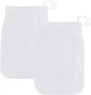 2 Pcs Reusable Nut Milk Bag 75 Micron Brew Bag Filter 7.8'' × 11.8'' Nylon Hops Bags Fine Mesh Food Strainer for Milk Juice Hop Jelly Nut Milk Yogurt Coffee