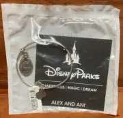 NEW Disney ALEX AND ANI Haunted Mansion Sign Gate Plaque SILVER Bracelet