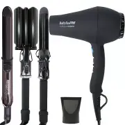 BaByliss Pro Gift Box Dryer, Waver,Curling Iron BPPP7 + Prima 3000 1¼" Flat Iron