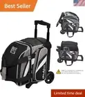 Multi-Compartment Cruiser Roller Bowling Bag - 600D Fabric & Size 15 Shoe Holder