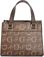 [GUESS] Factory Women's Taylor Mini Crossbody, Brown Logo, Small