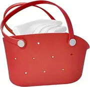 [Generic] Rubber Beach Tote | Small Tote Waterproof Travel Bag,Fashion Travel Accessories, Washable Sandproof for Men Women Outdoor, Pool, Boat