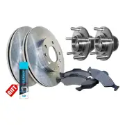 Rear Wheel Bearing Hub Assembly + Brake Rotor Pad Kit for Mitsubishi Verada KS