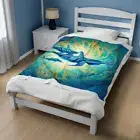 Fanciful Dolphins Plush Blanket