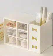 Six-square Grid Stationery Dust-proof Drawer-type Storage Box, Dormitory Jewelry