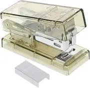 FUNNETOYU 1Set Transparent Stapler Multifunctional Stapler for Students Home Office Plastic Design with Stapling Cutting Punching Functions Present