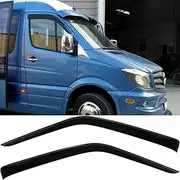 Original 4pcs Wind Deflectors, Outside Mount Tape-On Protective Rain Guards, Sunroof Side Window Visors Compatible with 2006-2018 Mercedes-benz Sprinter/Sprinter 2500/Sprinter 3500 MB27