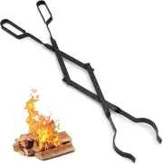 26" Long Fireplace Tongs Log Grabber for Firewood Fire Pit Campfire Bonfire