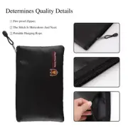 Document Bag Organiser Tickets Wallet Waterproof Black Files Fire Resistant