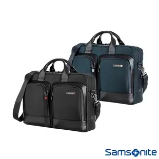 Samsonite新秀麗 筆電公事包/電腦包/手提包14吋 Sefton 輕量商務休閒(黑/藍)