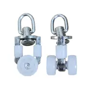 20Pcs Curtain Track Gliders Double Wheel Rolling Rail Runner Slider Rollers 3.50X1.50X1.00CM