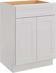 LOVMOR 24" Bathroom Vanity, Kitchen Base Cabinet, Single Sink Storage Unit, Pedestal Sink Storage Cabinet, Large Capacity for Laundry Room, Kitchen, Shower Room & Utility Room