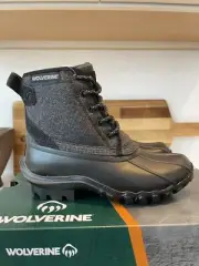 Wolverine Women’s 7 M Torrent Wool Winter Duck Boots, Black Snow Boots - W880345