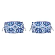 2PK OZtrail Polyester Beach Pillow Cushion w/ Tassel 31x18cm Bells Beach Blue