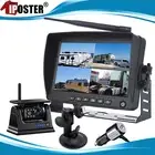 7" DVR Monitor Wireless Rechargeable Solar Magnetic Reversing Camera Caravan Rv