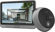 [EZVIZ] Wi-Fi Video Peephole Doorbell Camera, 1080P Doorviewer with 4.3 inch touchable Color Screen, 90 Days Rechargeable Battery, Human Detection, 2-Way Call, Night Vision, Cloud/256G SD Storage CP4