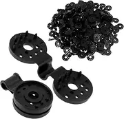 100Pcs Shade Cloth Plastic Clips Heavy-Duty Round Sunshade Net Fixing Clamp Sun Shade Fabric Clips Multi-Purpose Shade Cloth Clips for Outdoor Garden Agricultural Greenhouse