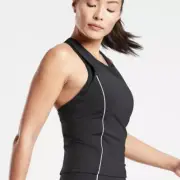 ATHLETA Lightning Support Bra Tank Top Black S 4/6 New