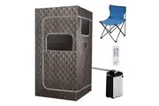 Sauna Steam Tent Foldable Steamer Heating Spa Box Portable Room Slimming Skin With Chair Remote Control Indoor