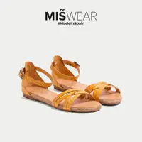 在飛比找momo購物網優惠-【MISWEAR】PORRONET 全真皮蛇紋後包羅馬涼鞋-