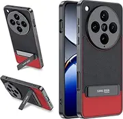 [Lemxiee] Case for Oppo Find X8 Pro Mobile Phone Case with Folding Strap, Anti-Fingerprint & Non-Slip Flexible Silicone + PU Leather Cover for Oppo Find X8 Pro Case